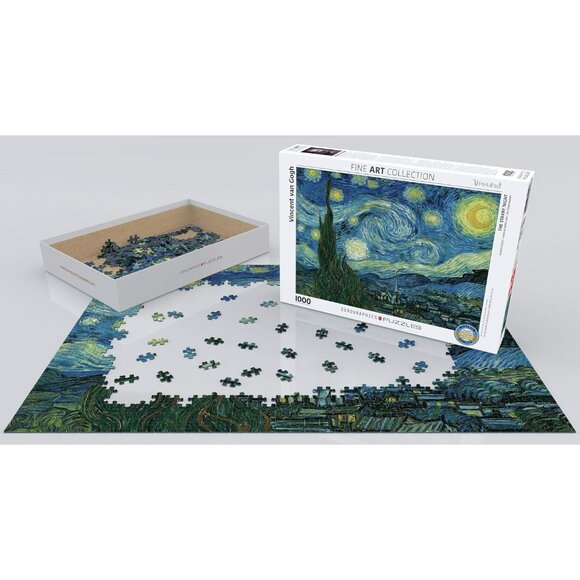 Vincent Van Gogh Starry Night 1000 Piece Jigsaw Puzzle Eurographics Fine Art - Picture 1 of 5